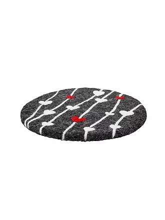CILIO | Topfuntersetzer LANA CUORE rund Schwarz / Bunt | 